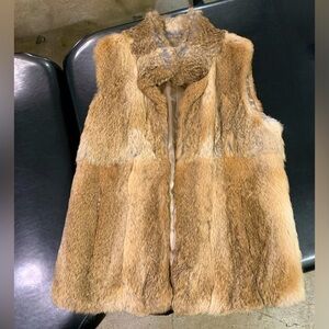 Real rabbit fur vest